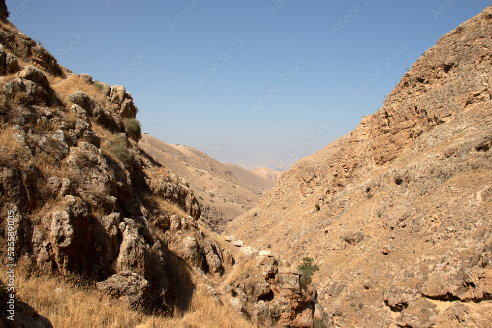 Ajloun, Jordan : The road to the Rashrash waterfall (Wadi Zqieq) Ajloun, Jordan : The road to the Rashrash waterfall (Wadi Zqieq)