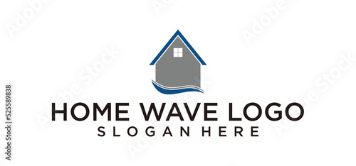 Home wave logo design