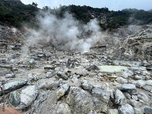 Tangkuban Perahu Stratovolcano near Bandung, Indonesia