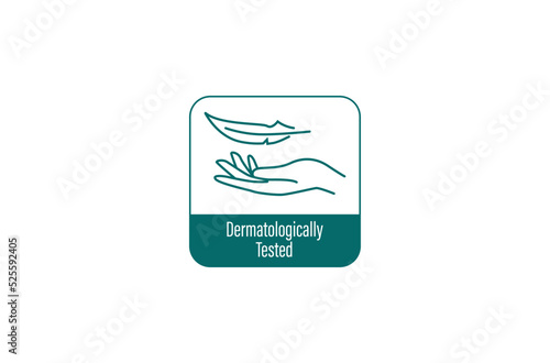 dermatologically tested icon vector illustration 