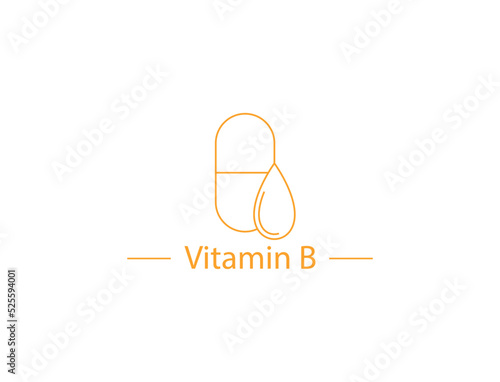 Vitamin b icon vector illustration 