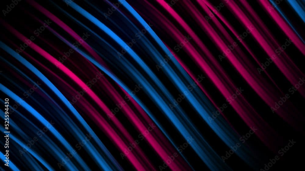 Abstract colorful wave line flowing motion background. Bright neon blue and red curve stripes. Seamless loop animation. 4K footage Abstract colorful wave line flowing motion background. Bright neon blue and red curve stripes. Seamless loop animation. 4K footage