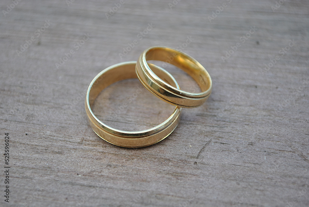 wedding rings on the table wedding rings on the table