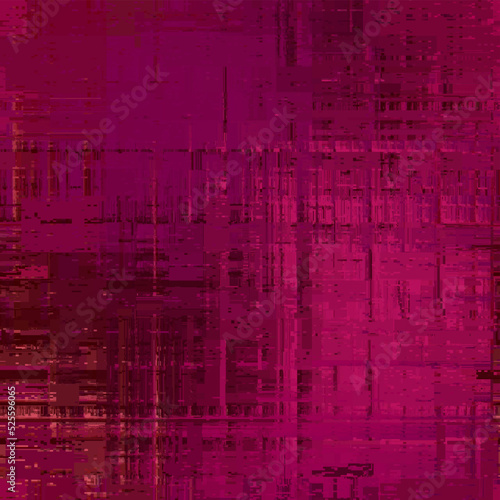 Vector image with imitation of grunge datamoshing texture.