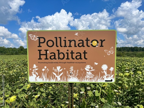 pollinator habitat sign  photo