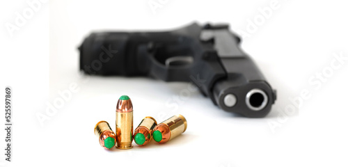 Bullets and Gun for Military or Self Defense Second 2nd Amendment photo