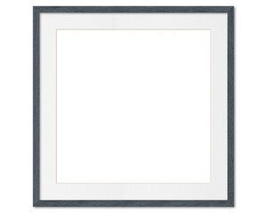 Empty frame. Blank grey mounted large square frame transparent