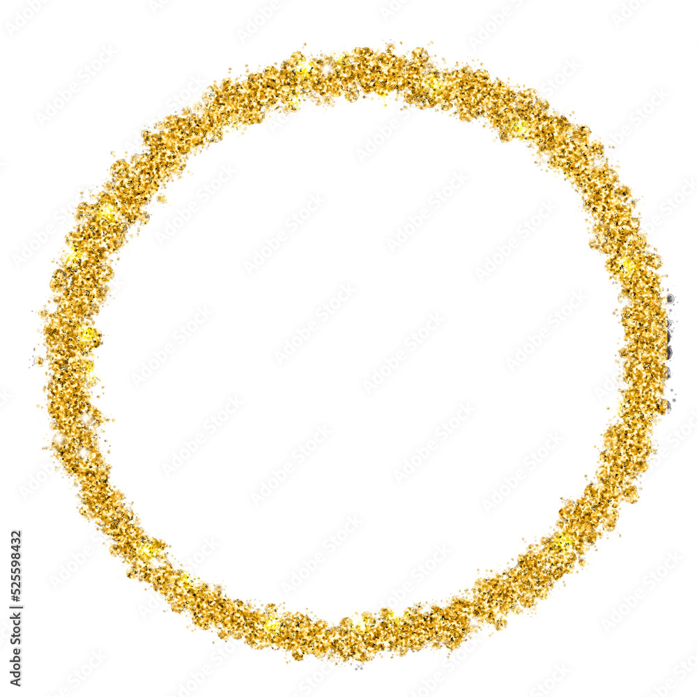 Glitter Gold Circle Frame Glitter Gold Circle Frame