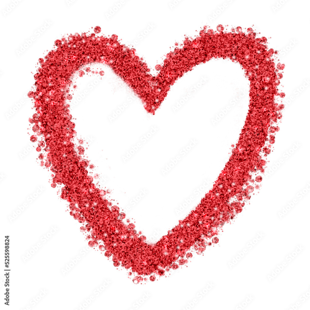 Glitter Red Heart Frame