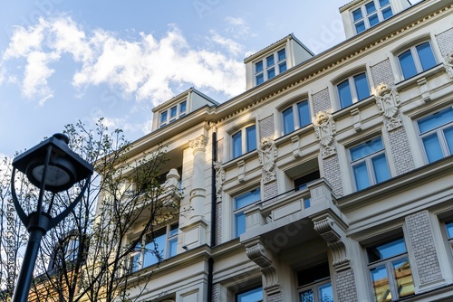 Photography Low angle shot of a historic building facade in Oslo, Norway