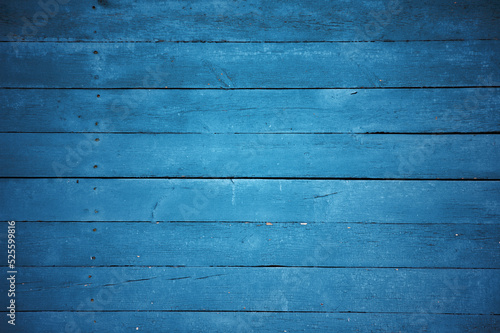 Wallpaper Mural wooden wall, blue background Torontodigital.ca