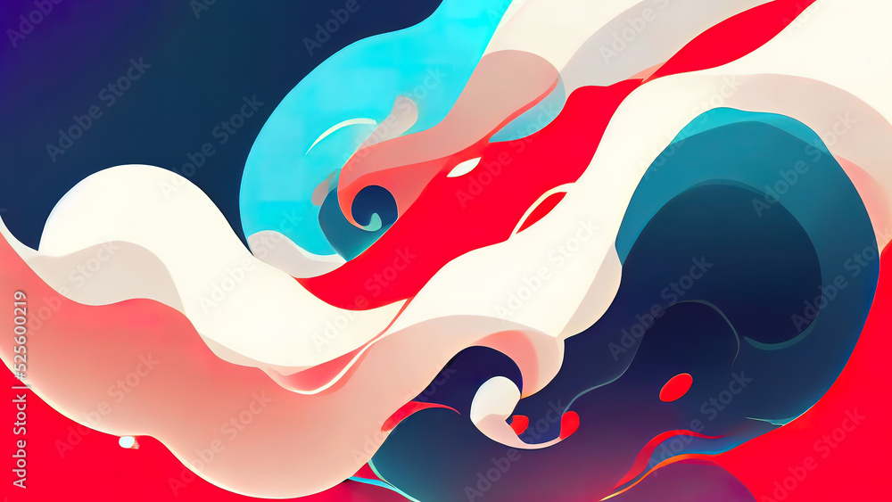 Abstract cartoon, anime wallpaper. Blue and red color. 4k backdrop illustration. Shapes and pattern. Abstract cartoon, anime wallpaper. Blue and red color. 4k backdrop illustration. Shapes and pattern.
