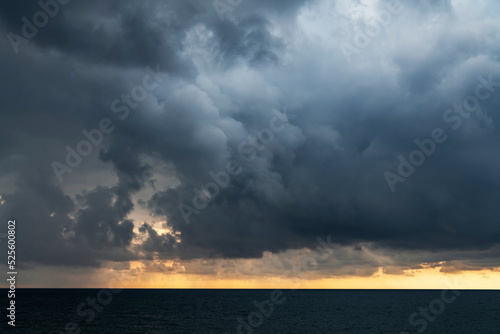 Dramatic sky clouds and sea after storm. Sea landscape. © Inga Av