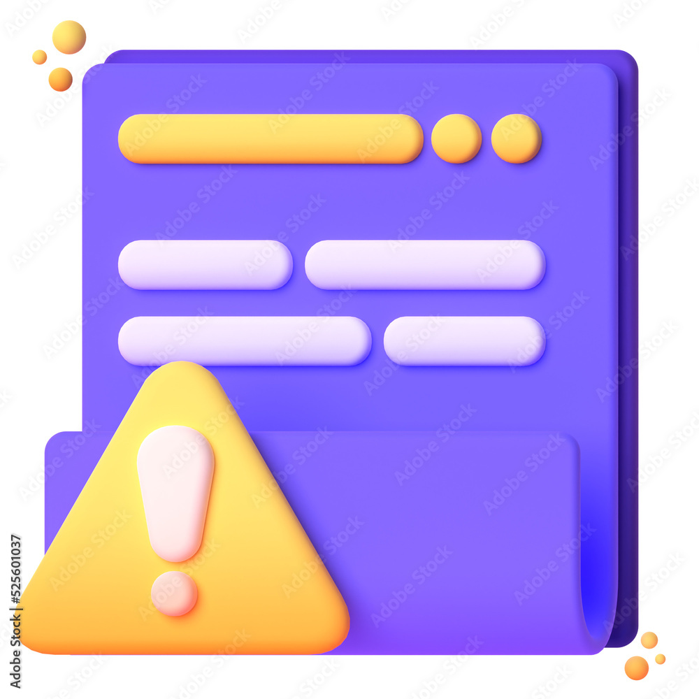 Document in 3d render for graphic asset web presentation or other Document in 3d render for graphic asset web presentation or other
