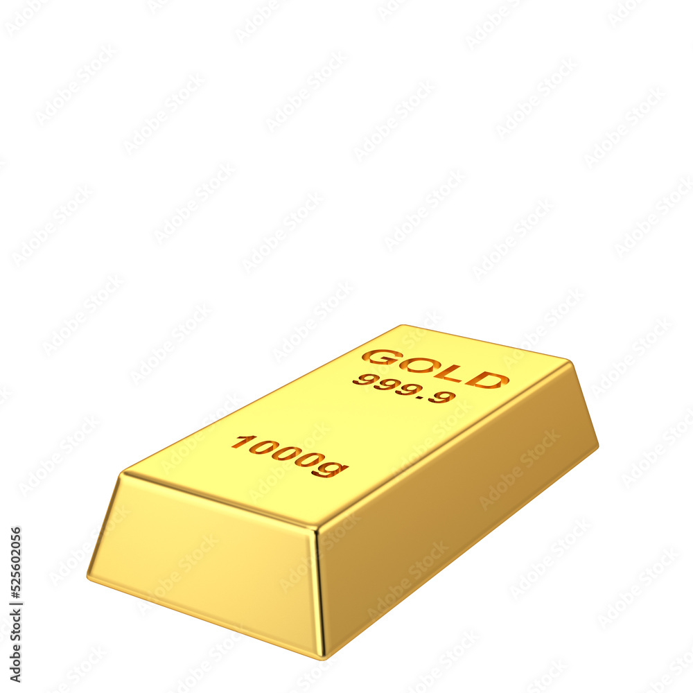 Gold bars. Gold bullion. Gold ingot. 3D element. Gold bars. Gold bullion. Gold ingot. 3D element.