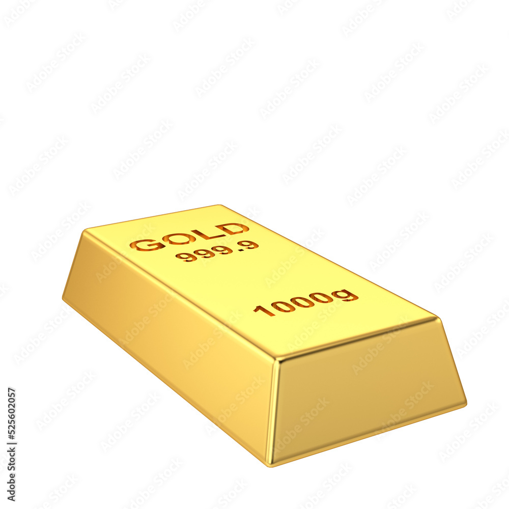 Gold bars. Gold bullion. Gold ingot. 3D element. Gold bars. Gold bullion. Gold ingot. 3D element.