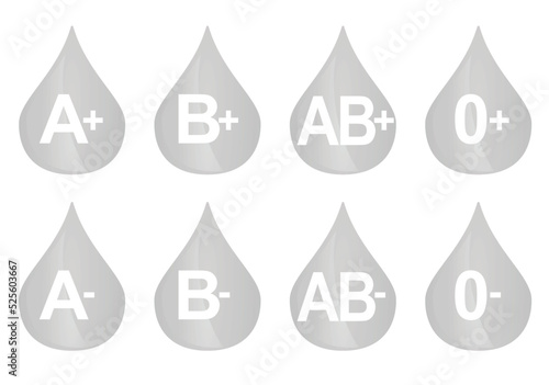 Human blood types. vector illustration