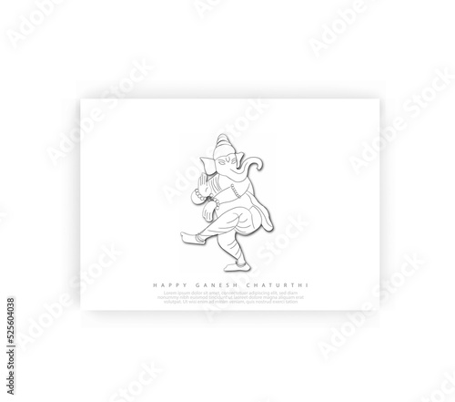 vector illustration of Ganesh Chaturthi festival of India. vector