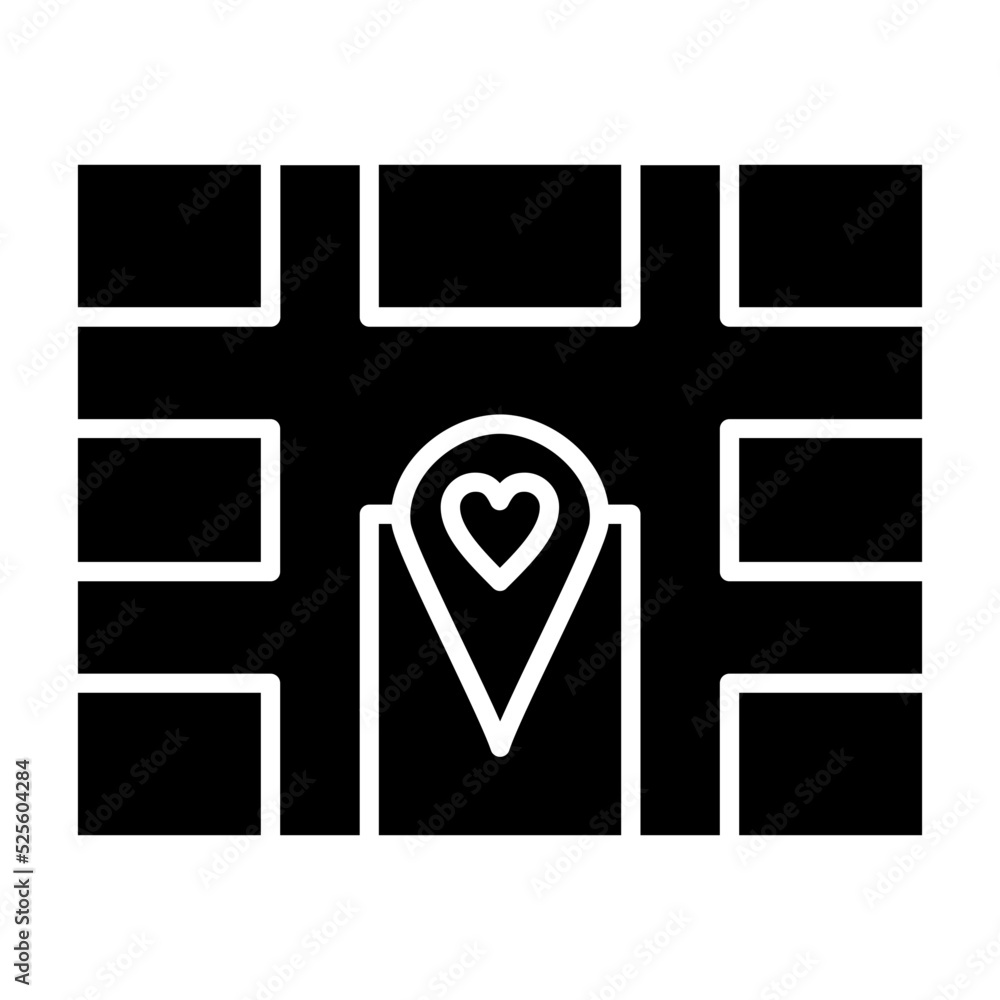 Wedding Location Glyph Icon Wedding Location Glyph Icon
