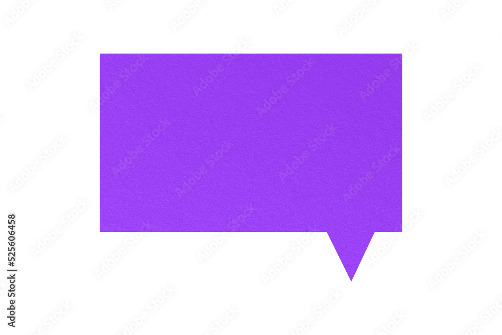 Speech balloon square purple paper isolated on transparent background. communication bubbles. Speech balloon square purple paper isolated on transparent background. communication bubbles.