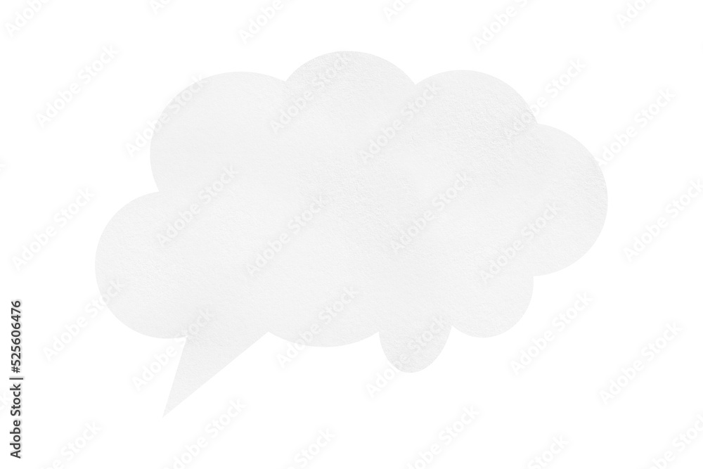 white paper clouds speech bubble image isolated on transparent background Communication bubbles.
