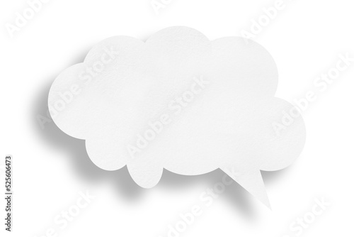 white paper clouds and shadows speech bubble image isolated on transparent background Communication bubbles.