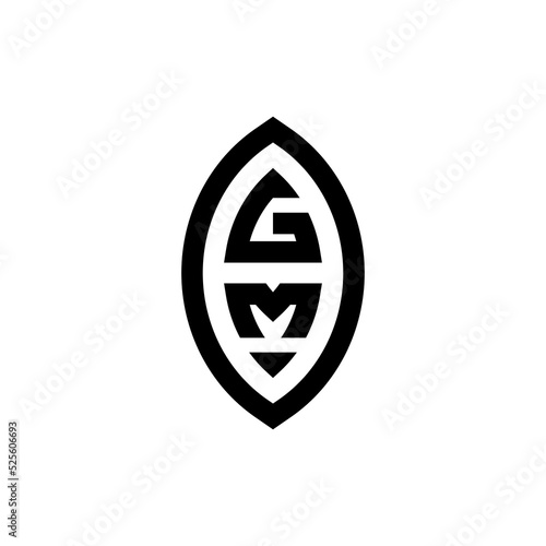 GM bold line geometric initial logo design which is good for branding