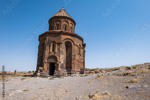 Ani Ancient Ruin near Kars, eastern Turkey. The Church of Saint Gregory in the ruined medieval Armenian city Ani 