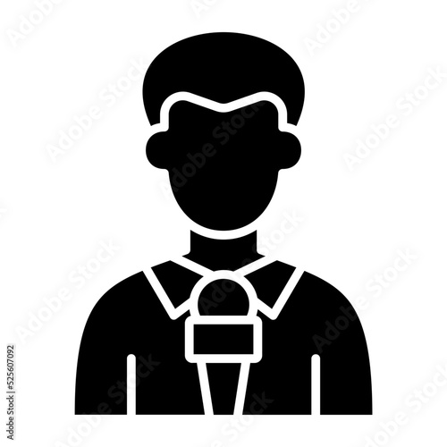 Journalist Glyph Icon
