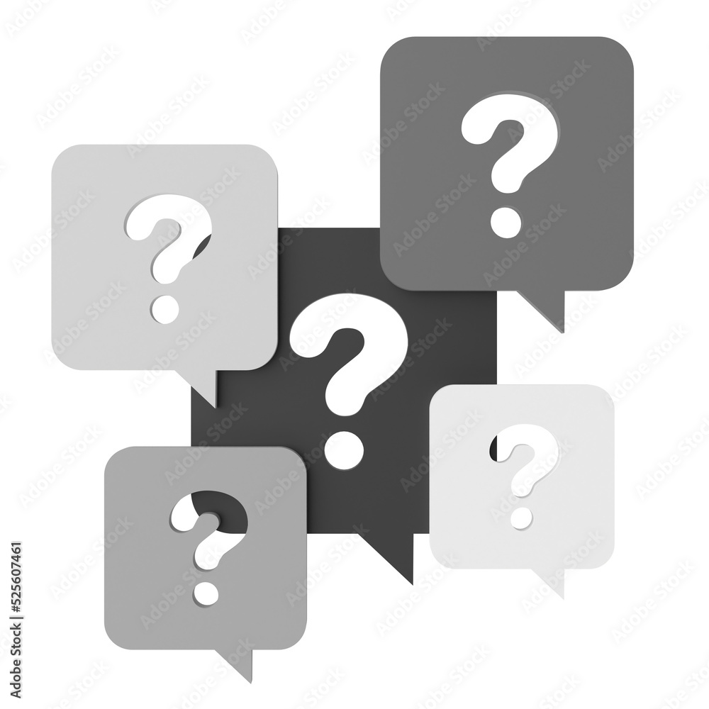 Question mark sign. 3D question mark. Question mark sign. 3D question mark.