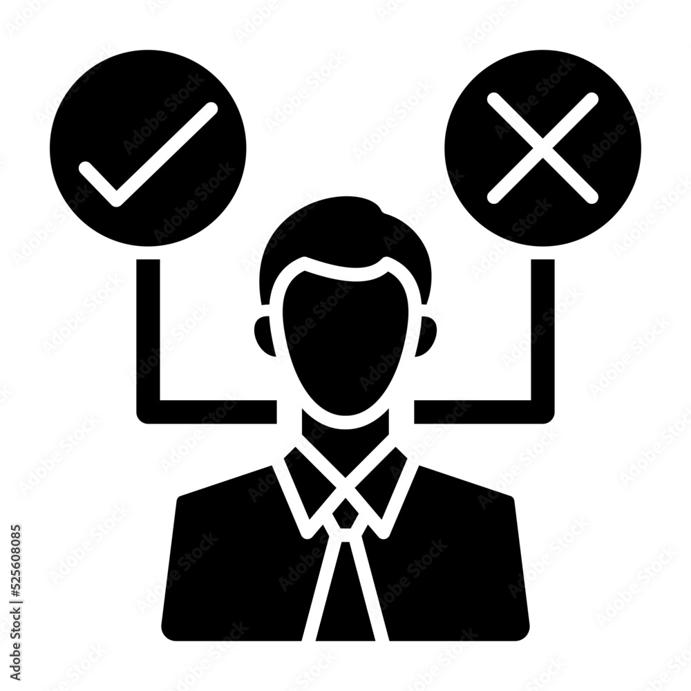 Decision Making Glyph Icon Decision Making Glyph Icon