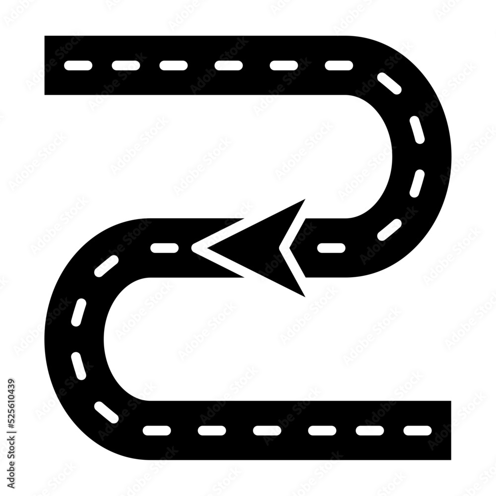 Fototapeta premium Gps Navigation Glyph Icon