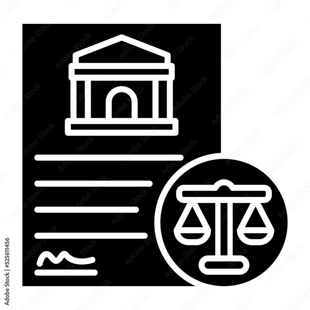 Naklejka premium Legislation Glyph Icon