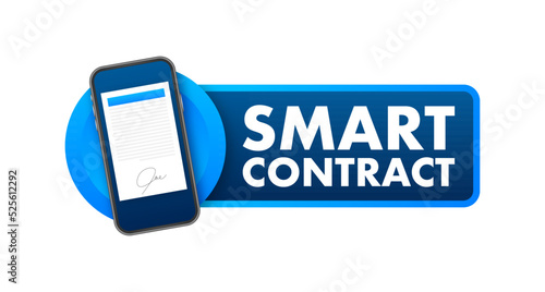 Digital Smart contract. Financial investment trade. Financial management concept. Block chain technology.