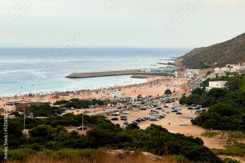 Panoramic view over Dalia beach in Morocco photo