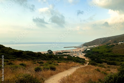Panoramic view over Dalia beach in Morocco