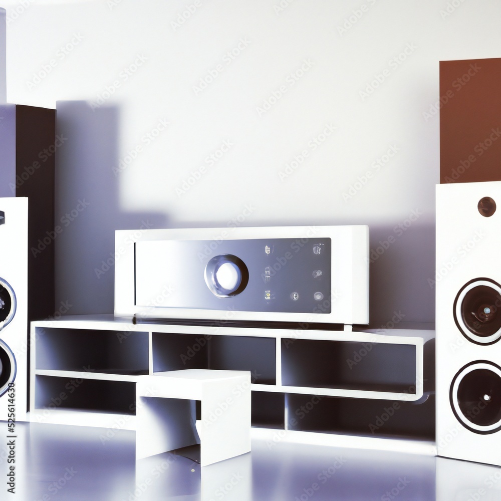 Stereo System in a Modern Living Room Stereo System in a Modern Living Room