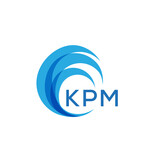 KPM letter logo. KPM blue image on white background. KPM Monogram logo design for entrepreneur and business. KPM best icon. 