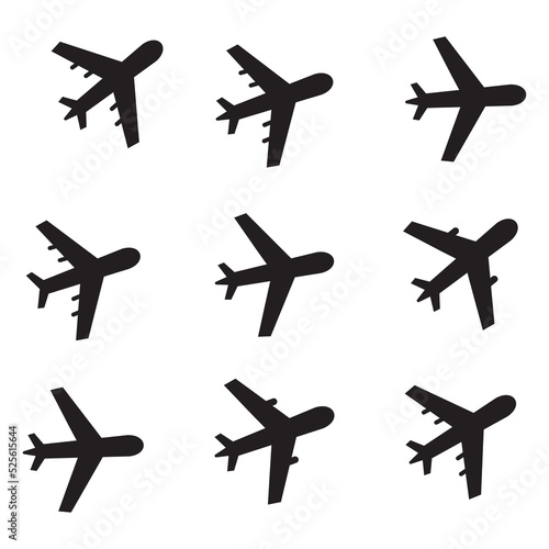 airplane icon set,symbol vector illustration