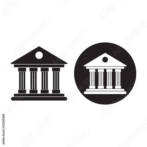Court house vector icon illustration sign	