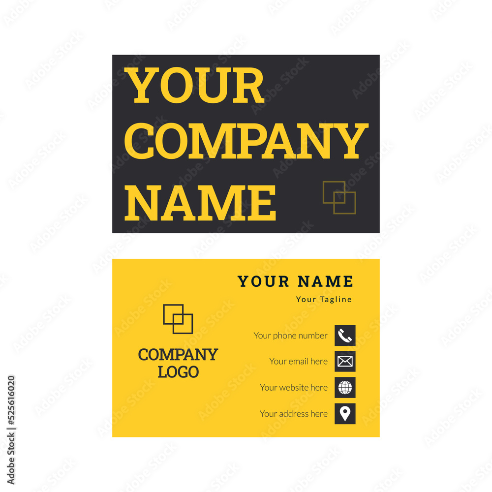 Fototapeta premium Simple Graphic Vector Business Card Design