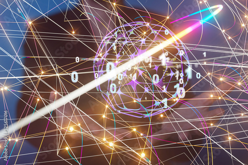 Global network. Blockchain....