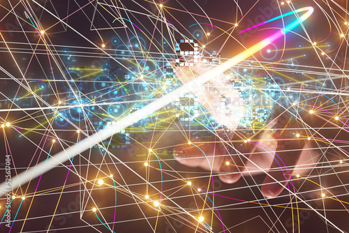 Neural network 3D illustrat...