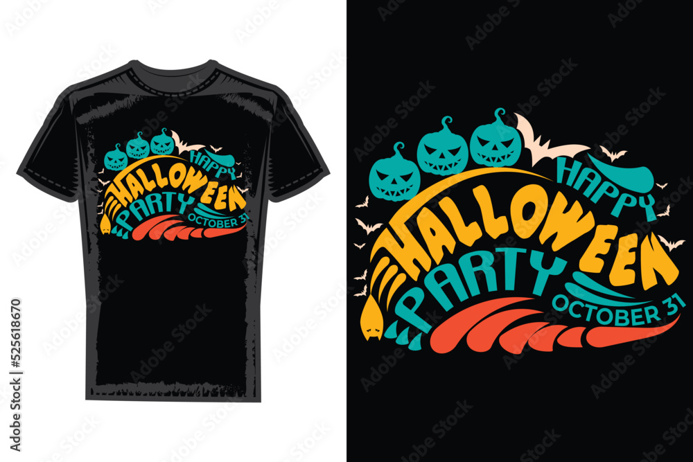 Halloween T-shirt design. Typography T-shirt Design.