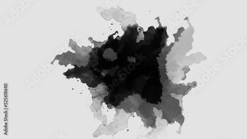 ink splatter compositing, watercolor transition, ink wet brush stroke, fluid art background, overlay, alpha matte composition.	Black Ink splatter effect animation.