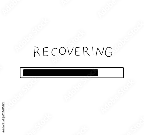 Vector isolated recovering symbol stripe download percentages colorless black and white contour line easy drawing