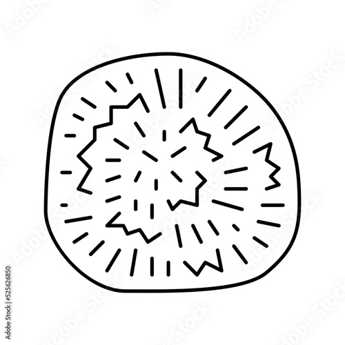 marimo ball line icon vector illustration