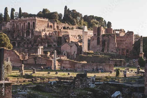 Villa Jovis Roman palace on Capri, southern Italy, built by emperor Tiberius