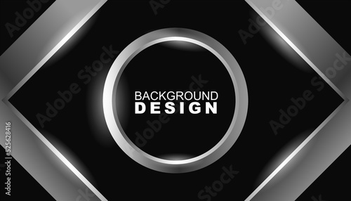black silver frame background with modern elegant style, for presentations, posters, banners, business promotions and others