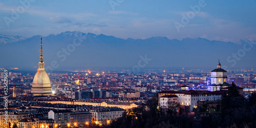 Turin  Torino  cityscape with the Mole Antonelliana